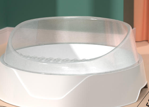 Large Semi-Enclosed Cat Litter Box with Scooper