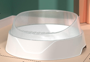 Large Semi-Enclosed Cat Litter Box with Scooper