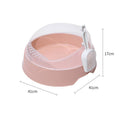 Large Semi-Enclosed Cat Litter Box with Scooper